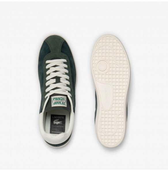 Lacoste Baseshot Premium Suede Trainers green