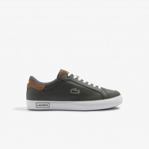 Lacoste Powercourt Δερμάτινα Trainers grey