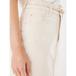 MEXX Silvia High Waist Knee Length Skirt Jeans Women Ecru BM0512023W